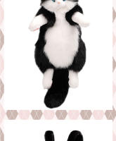Muñeca muñeca de tela de felpa juguete cumpleañera explosión de la misma mochila de gato ragdoll simulada bolsa de gato gordito - details 46