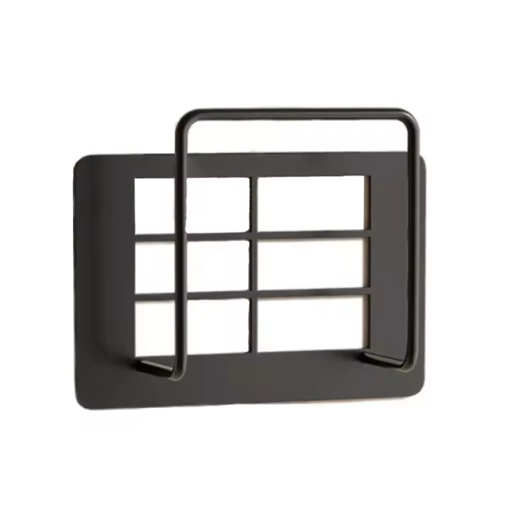 Soporte de enrutador montado en la pared fácil de instalar, estante de almacenamiento de Metal sin perforación, enrutadores de estante versátiles blancos y negros - 1