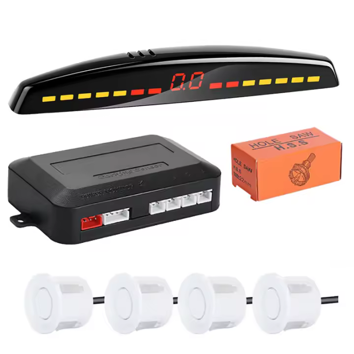 Risinglon-Sensor Parktronic para coche, Kit de Sensor de estacionamiento LED, pantalla de Radar, Monitor de respaldo, sistema Detector, 22mm - 1