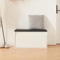 Banco Zapatero con Cajón Mueble Zapatero para 3 Pares de Calzado con Asiento Tapizado para Entrada Vestíbulo Dormitorio Aglomerado Polipiel 80 x 39 x 45 cm - details 9