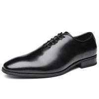 Zapatos de vestir de boda de cuero genuino para hombre, zapatos formales casuales sólidos de goma - details 4