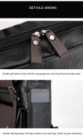 Bolsos retro para hombres, mochilas de cuero impermeables de gran capacidad, moda - details 3