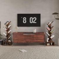 Estantería de árbol, Librería Alta de 6 Niveles Estantería Estrecha de madera con cajones para Sala de Estar, Dormitorio 38×19×112CM Marrón Rústico - details 5