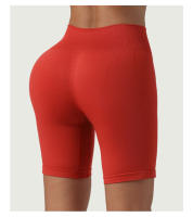 Pantalones cortos profesionales sin costuras para mujer, Shorts de licra, elásticos, transpirables, levantamiento de cadera, ocio, correr - details 10