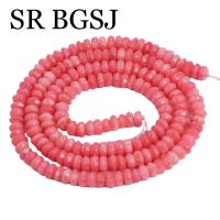 4x2mm facetado forma de ábaco Rosa Natural mar bambú Coral suelta DIY joyería cuentas espaciadoras al por mayor - details 4
