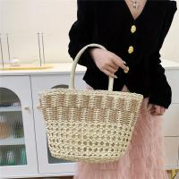 Bolso de Playa de Paja Tejida Grande NYXIA Bolso de Mano Ligero y Duradero para Mujeres en Tonos Caramelo Perfecto para Salidas de Verano - details 6