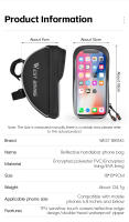 WEST BIKING-Bolsa de ciclismo para cuadro de tubo delantero superior, resistente al agua, funda de teléfono de 6,8 pulgadas, almacenamiento para pantalla táctil, bolsa para manillar de bicicleta - details 2