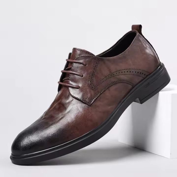 Primera capa de piel de oveja de los hombres de negocios zapatos casuales de cuero zapatos formales de los hombres - 1