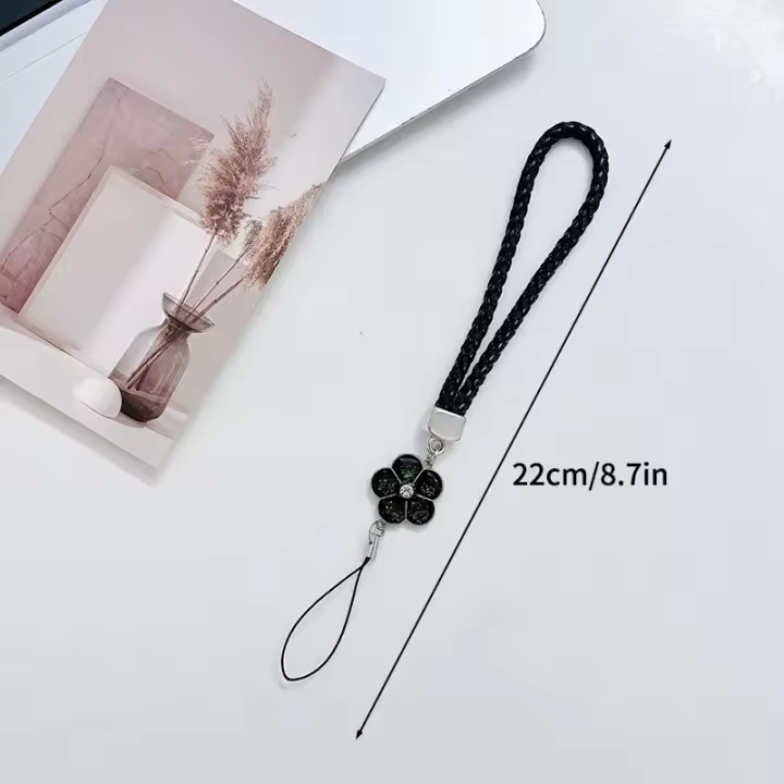 Correa de Teléfono Hecha a Mano Kawaii Flor Correa Desmontable para Teléfono Móvil con Accesorios de Electrónica - 1
