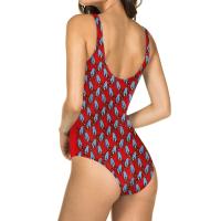 Traje de Baño de Una Pieza Impreso 2024 Talla Grande Push Up Estilo Vintage de Flor - details 33