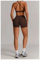 Conjunto de Gimnasio Yoga UDS para Mujeres Ropa de Entrenamiento de Manga Corta, Camisón Largo, Monos de Camping PIESS, Shorts de Correr - details 23