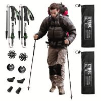 ETROL-Bastón de Carbono Pro Trek, Cierre Rápido, Ligero y Plegable, Estabilidad Óptima para senderismo y mochila - details 1
