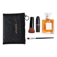 Bolsa negra con cremallera de gran capacidad, bolsa de lavado transparente, estuches de cosméticos, bolsas de cosméticos de malla, bolsa de aseo, bolsas de maquillaje - details 5