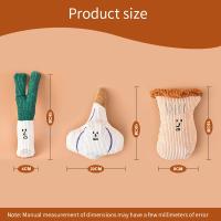Juguete para masticar con ruido de peluche para perros, juguete para masticar con cebolla, seta, ajo, serie vegetal, juguete para perros, juguete de peluche con chirrido para mascotas, rompecabezas para perros - details 7