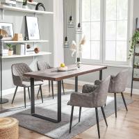 Silla de Comedor con Brazo Tapizada de PU con Estilo Vintage Capacidad de Carga de 110kg - details 9