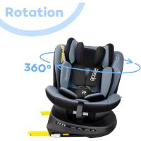 Silla de Coche Giratoria 360 con ISOFIX, 40-150cm (0~36kg), Aprox. 0-12 años (Negro) - details 6