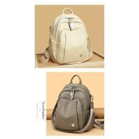Mochila de cuero suave para mujer, bolso de un solo hombro, bolso escolar, bolso de viaje de gran capacidad, bolso de ocio versátil, moderno y nuevo. - details 0