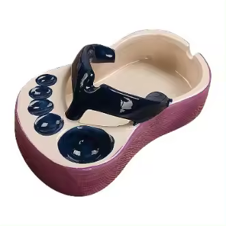 Plato Cerámico Divertido con 5 Compartimentos Diseño de Chanclas - 1