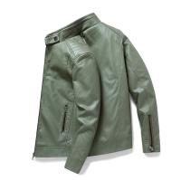 Moda para actividades al aire libre, chaqueta de cuero con cuello levantado para hombre, nueva moda, Tops Retro versátiles, abrigos informales sólidos a prueba de viento para otoño e invierno para hombre - details 3