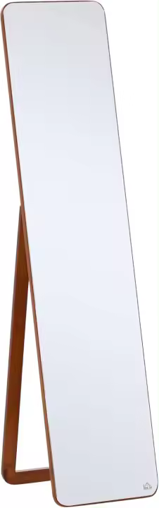 Espejo de Pie Rectangular Moderno de Madera de Pino Versátil para Uso en Pasillo, Dormitorio, Sala de Estar 37x43x156 cm - 1