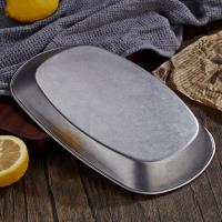 Plato de aperitivos de acero inoxidable 304, platos irrompibles de estilo coreano para servir comida, plato de barbacoa ovalado resistente a caídas, patatas fritas - details 11