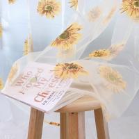 Cortina de tul con patrón de girasol para decoración del hogar, persiana para ventana, balcón y habitación, 1 unidad - details 4