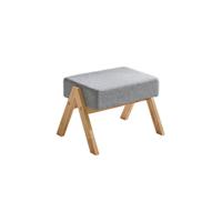 Taburete Otomana, Taburete para Sofá para Cambiar Zapatos con 4 Patas de Madera, Taburete Bajo, Tapizado Taburete Reposapiés, 40 × 29 × 32CM, Beige - details 12
