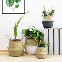 Cesta de mimbre para algas marinas, maceta colgante para flores, cesto para la ropa sucia, cesta de almacenamiento - details 2