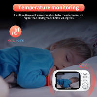 Awapow 3.5Inch Video Baby Monitor With Camera High HD Wireless Baby Nanny Security Camera Night Vision Temperature Monitoring - details 1