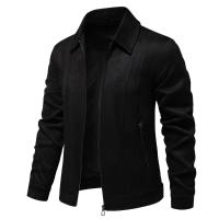 Nueva chaqueta de solapa moda hombre exterior ante abrigos - details 2