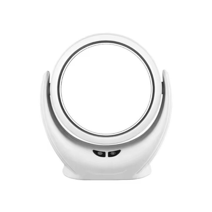Ventilador de Escritorio Mini USB Portátil Espejo LED Rotativo Multifuncional para Uso en Dormitorio y Hogar - 1