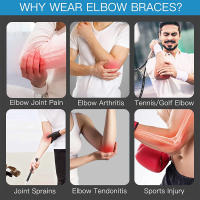 Banda elástica para el dolor, banda para el brazo ajustable para la artritis, protector muscular, cinturón para la tendinitis, 1 piezas - details 11