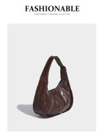Bolso de axila tejido pulido retro de textura premium para mujer, nuevo bolso de mensajero de un solo hombro con correa de hombro ancha de gran capacidad. - details 14