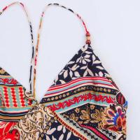 BUNO-nuevo vestido de tirantes finos para mujer, vestido de verano con cuello en V estampado ajustado sin mangas y espalda descubierta, vestido Maxi con tirantes, vestido de fiesta a la moda para mujer - details 6