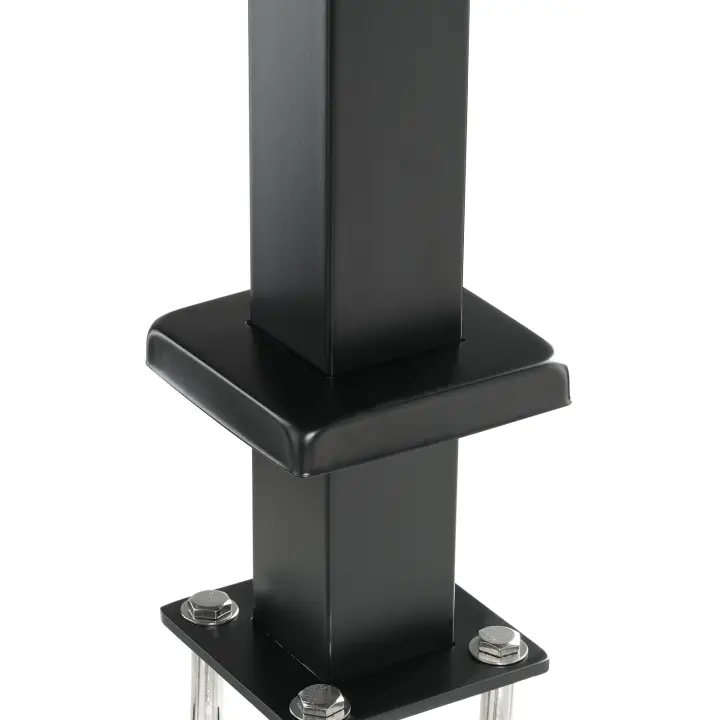 SucceBuy Poste de barandilla de cable de 42" x 2" x 2", acero inoxidable SUS304, barandilla de escalera y cubierta nivelada, soporte horizontal y curvo - 1