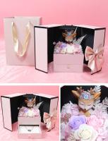 Joyero Rosa eterna de doble apertura, regalo para el día de la madre, cumpleaños y San Valentín, de hija e hijo a mamá - details 5