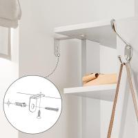 Zapatero, Estante Zapatero, Estantería para Zapatos, Mueble Zapatero de 8 Niveles, con 2 Ganchos, 50 x 28 x 113 cm, para Entrada, Dormitorio, Ahorra Espacio, Blanco - details 30