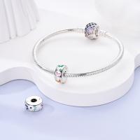 Cuentas colgantes de plata de ley 925, cuentas de Clip fijas de mariposa coloridas, pulsera Original para hacer joyas, regalo del Día de San Valentín - details 3