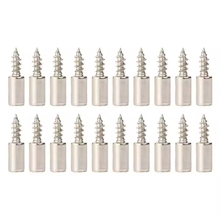 20 piezas autorroscante para estante de armario, tornillo para armario, soporte fijo, accesorios de Hardware, soporte para uñas - 1