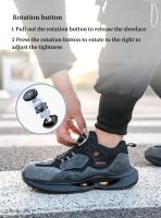 Zapatillas de trabajo con hebilla giratoria, zapatos protectores, zapatos de seguridad industrial a prueba de pinchazos, zapatos con punta de acero antigolpes - details 2