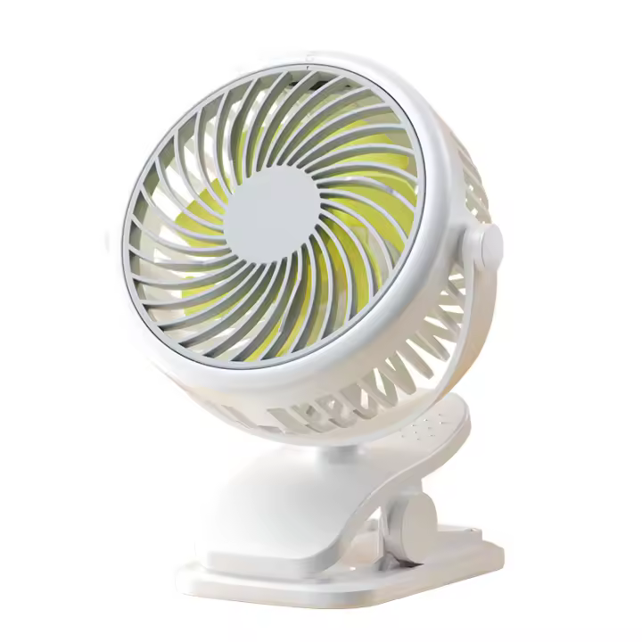 Miniventilador de escritorio, Ventilador de refrigeración de 3 velocidades USB con rotación de personal 720 °, gimnasio, pesca - 1