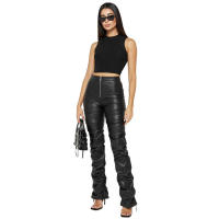 Pantalones acampanados plegados únicos a la moda para mujer, nuevo estilo para todas las estaciones - details 1
