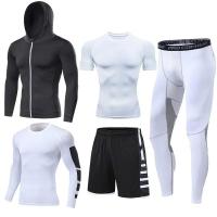 Conjunto de Atletismo para Hombres Ropa Deportiva de Fitness de Pantalones de Leggings de Compresión Pantalones de Sudor Ajustados para Gimnasio Guarda de Sudor Lycra - details 1
