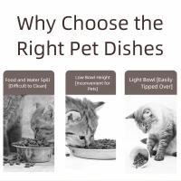 Cuenco antideslizante para comida y agua para gatos, cuenco desmontable antivómitos para mascotas con soporte, estación de alimentación para perros antivuelco - details 5