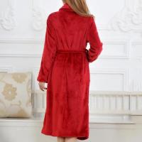 Bata larga de lana de Coral, Kimono cálido de franela, ropa de dormir informal, lencería íntima, ropa de casa gruesa, camisón de invierno - details 5