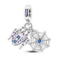 Pulsera de plata de dos tonos con colgante triple celestial de cuentas en forma de corazón para la fabricación de joyas - details 17