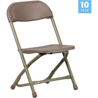 10 sillas Plegables de plástico para niños, Color borgoña, Juego de 10 - details 14