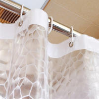 Cortina de ducha de cubo de agua transparente, impermeable, 3D, EVA, cortinas de baño er para bañera, cubierta de baño con ganchos - details 6