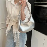 Bandolera de cuero de Pu de Color sólido, bolso Hobo de gran capacidad con forma de luna para mujer, bolso Hobo de estilo coreano para chica - details 13