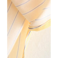 BUNO-2025 Primavera Verano amarillo manteca rayas mujeres camisas sueltas moda cuello vuelto solo pecho camisas finas para mujer - details 17